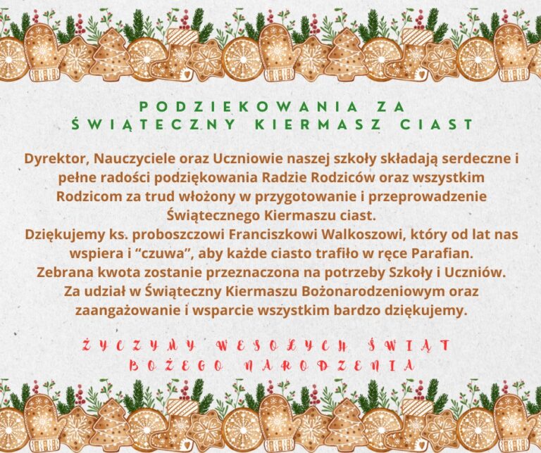 Świąteczny Kiermasz Ciast