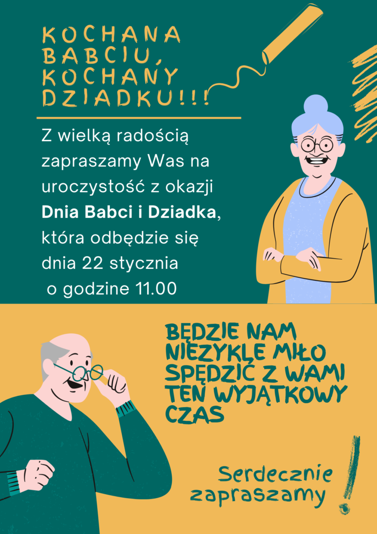 Zapraszamy na uroczystość z okazji Dnia Babci i Dziadka